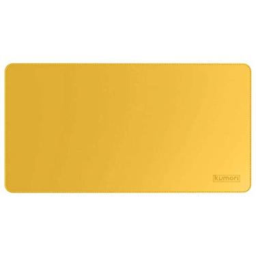 Imagem de KUMORI Deskmat Mouse Pad Grande Home Office Material Sintético - Não é Couro Animal - Ultradurável Atóxico Resistente à Água (Amarelo, 60x30 cm)