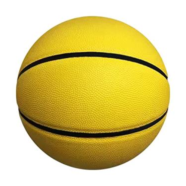 Imagem de Basquete nº 5, nº 6, nº 7, resistente ao desgaste de couro suave PU, presente de aniversário infantil. Adequado para o uso interno e externo.,Yellow,size7