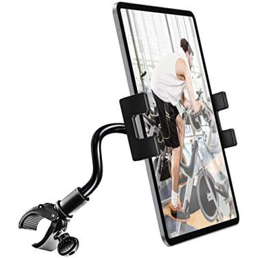 Imagem de Suporte de tablet para bicicleta ergométrica, suporte para celular pescoço de ganso para guidão de bicicleta ergométrica interna, esteira, elíptico, carrinho, serve para iPad Pro, Air, Mini, todos os dispositivos de 4,7 a 11 polegadas