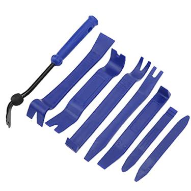 Imagem de Ferramenta de remoção de acabamento, 8 peças de ferramentas de desmontagem de carro conjunto de painel decoração painel remoção manutenção kit de reparo (azul)