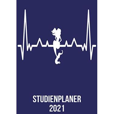 Imagem de Studienplaner 2021: DIN A4 Kalender von 01/2021 - 12/2021 1 Tag = 1 Seite mit großem Tageskalender und großartiger Übersicht. Monatsübersicht, ... / Meerjungfrau Fabel heartbeat herzschlag