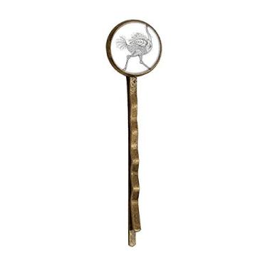 Imagem de Tinta de pássaro para corrida longa Art Deco presente moderno retrô metal cabelo Bobby Pin Headwear