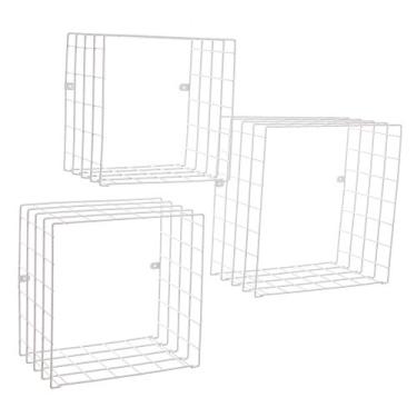 Imagem de Conjunto De 3 Cubos Decorativos, Metaltru, Branco