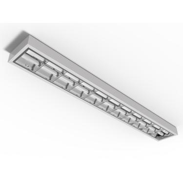 Imagem de Luminária Para 2 Lampadas Led 10W Vazia 60cm Sobrepor Com Aleta Aluminio 148109 - Lumepetro