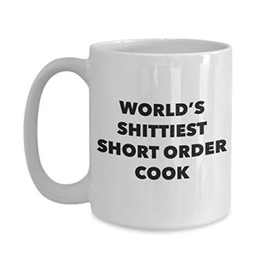 Imagem de Caneca de café Cook da Short Order – Cook de pedido curto do mundo – Presentes para cozinheiros de pedidos curtos – Ideia divertida de presente de aniversário
