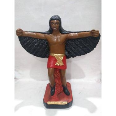 Imagem de Imagem Exu Asa Negra Escultura Estatua Gesso 20 Cm