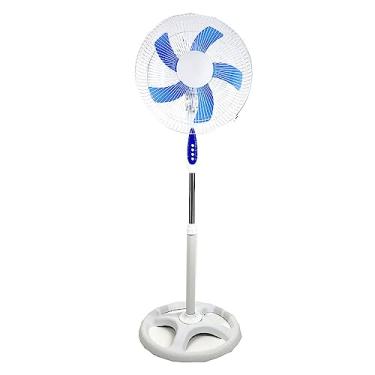 Imagem de Ventilador elétrico com pedestal de 40 cm ventiladores domésticos de chão cabeça balançando refrigerador de pé 3 configurações de velocidade operação silenciosa circulação de ar para quarto, azul, 130 cm