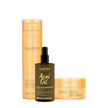 Imagem de Kit Cadiveu Professional Nutri Glow Shampoo Máscara E Açaí Oil 60 (3 P