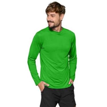Imagem de Camiseta Masculina UV Manga Longa Proteção Solar UV50+ Esportes - EGG - Verde Limão-Masculino