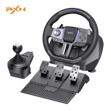 Imagem de PXN V9 Gen2 Racing Wheel - Steering Wheel Driving Wheel 270°/ 900° Degree Vibration Gaming Steering Wheel with Shifter and Pedal for PS4,PC,PS3,Xbox Series X|S, Xbox One