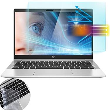 Imagem de Protetor de tela antiluz azul para 13,3 HP Elitebook 630 635 830 835 G7 G8/ 13,3 HP Elitebook x360 435 1030 G7 G8 G9 com capa de teclado, filtro de proteção ocular, antirreflexo, anti-impressão