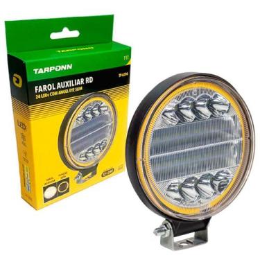 Imagem de Farol Auxiliar Milha 24 Leds Redondo 12v 24v 6000k Off Road - Tarponn
