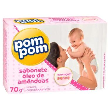 Imagem de Kit 5Und Sabonete Glicerinado Em Barra De 70G Pompom Oleo De Amendoa -