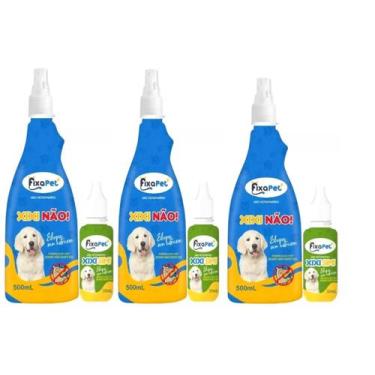 Imagem de 3 KIT Spray para xixi no lugar desejado 500 ML não pode - Fixapet