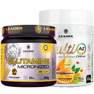 Imagem de Combo Glutamina Pura 300g Gutamine Micronized + Multivitamínico Multi 