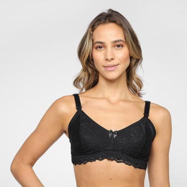 Imagem de Sutiã Trifil Rendado Maternidade, Preto, GG