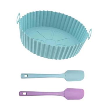 Imagem de KIT cesta de silicone para AirFryer - cesta, e espátulas - SWEET HOME