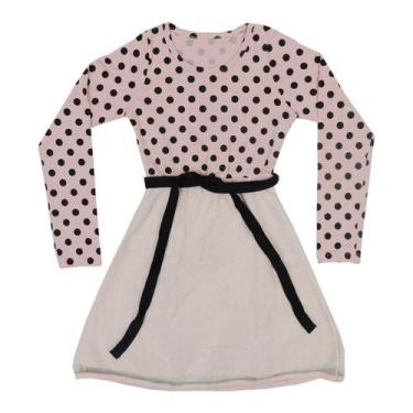 Imagem de Vestido Rosa Poá com Tule de Manga Longa - Big Bless, 4