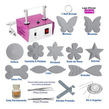 Imagem de Máquina De Cortar Fita + Moldes + Cola - Kit Amor - Artmaq