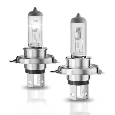 Imagem de OKOENIEO Lâmpadas de farol de halogêneo 9003/H4 sem brilho, farol alto, farol baixo, lâmpadas de halogêneo padrão de 12V 55W, lâmpada de halogênio de farol de carro, pacote com 2