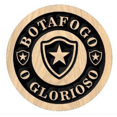 Imagem de Placa Quadro Redondo Medalhao Mandala Botafogo Tauari 23cm - Athena De