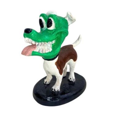 Imagem de Escultura Miniatura Cachorro Maylon O Máscara em Resina - LZ Decoraçõe