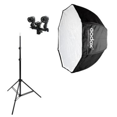 Imagem de Softbox Godox 120cm Octabox Sombrinha Kit Luz Contínua e Flash