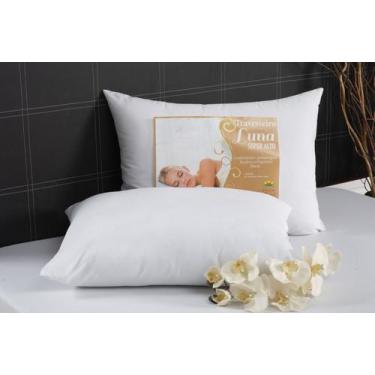 Imagem de Travesseiro Luna 50 x 70 x 35 Cm Percal Modelo Super Alto - D.M. Borda