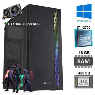 Imagem de Computador Core I7 12700, Ssd 480Gb, 16Gb Ram, Gtx 1660 6Gb - Sobralte