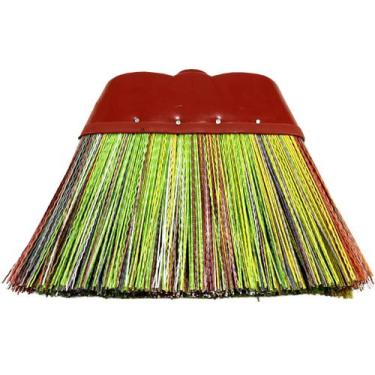 Imagem de Vassoura De Nylon Plug Vermelha Sem Cabo - Fibrafil