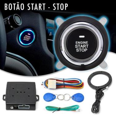 Imagem de Botão de Partida Start Stop Fiat 500 2013 2014 2015 2016 Ignição Chave