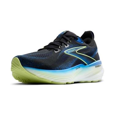 Imagem de Brooks Tênis de corrida masculino Glycerin GTS 22, Preto/Cobalto/Amarelo Neo, 46