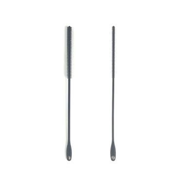Imagem de 2 peças de escova de canudo de silicone longa reutilizável garrafa de bebida limpador de canudo fácil de