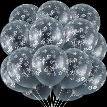 Imagem de Balões de Floco de Neve Skylety - 40 Peças para Festa de Natal