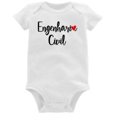 Imagem de Body Bebê Engenharia Civil - Foca na Moda, Branco, GG