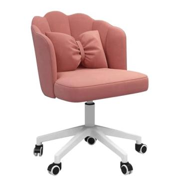 Imagem de Cadeira de escritório de tecido de flanela cadeira de escritório com travesseiro de abraço e rodízios, cadeiras de mesa de carga 150 kg cadeira de escritório ergonômica