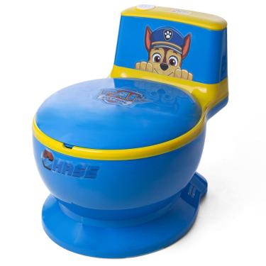 Imagem de Penico Infantil Privadinha Vaso Sanitário Troninho Musical com Som de Descarga Patrulha Canina Azul Menino Chase