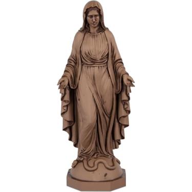 Imagem de Estátua Religiosa Imagem Nossa Senhora - Santa Maria Mãe de Jesus (Cor Madeira)