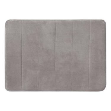 Imagem de Tapete De Banheiro Super Soft Antiderrapante 60x40cm - CRISTAL, Cinza
