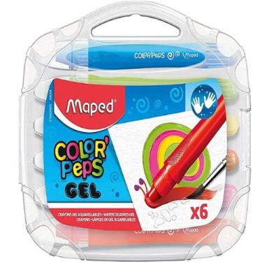 Imagem de Giz gel colorpeps aquarelavel maleta 6 cores   836306 - MAPED