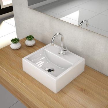 Imagem de Kit 3 Cubas Para Banheiro Q32w Compace Branco