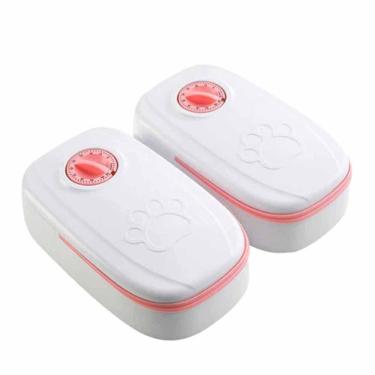 Imagem de Alimentador Bebedouro Comedouro Temporizador Cachorro Gato Pet Bichos Alimentaçao Comida Raçao Agua Resistente