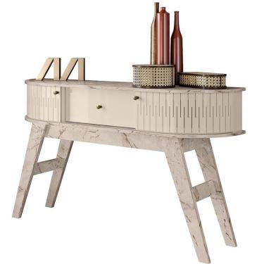 Imagem de Aparador 2 Portas 1 Gaveta Histórico Calacata/off White