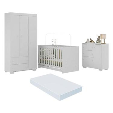 Imagem de Quarto Infantil Completo com Colchão Incluso Algodão Doce Multimóveis 