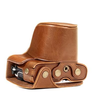 Imagem de MegaGear Ever Ready Capa de couro para câmera compatível com Olympus Pen E-PL8, Light Brown