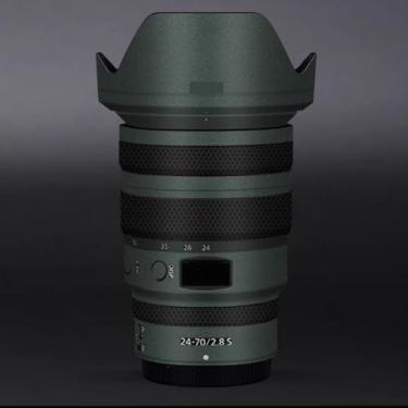 Imagem de Adesivo de câmera antiarranhões com tampa de lente para Nikon z 24-70 mm F2.8S Película protetora decalque protetor corporal 24-70 2,8 (contorno preto brilhante)