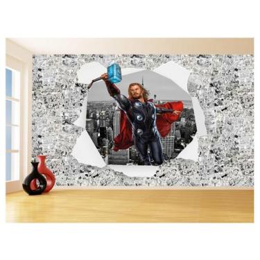 Imagem de Papel De Parede 3D Heróis Página Quadrinhos Hq 3,5M Nhma264 - Você Dec