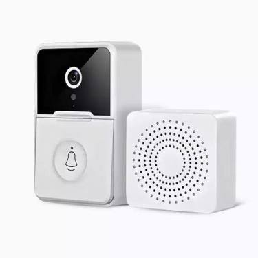 Imagem de Campainha Câmera Wifi S Fio Inteligente Interfone C Áudio - Tomate