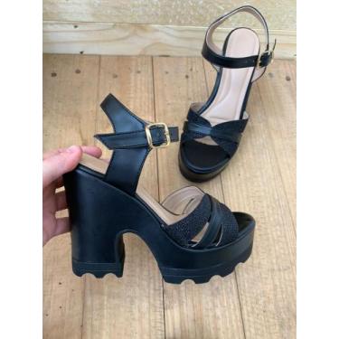 Imagem de Sandália Tratorada Preta do 34 ao 39 - Cheia de Estilo 