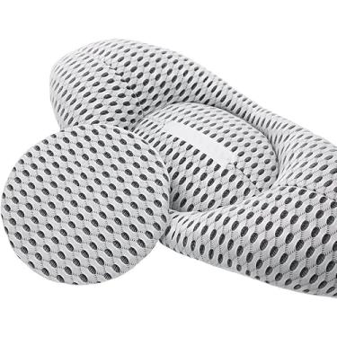 Imagem de Travesseiro Apoio Lombar Ortopédico Borboleta – Almofada Ergonômica com Apoio Removível, Suporte Ajustável para Coluna, Alívio da Dor nas Costas – Escritório, Carro e Casa
